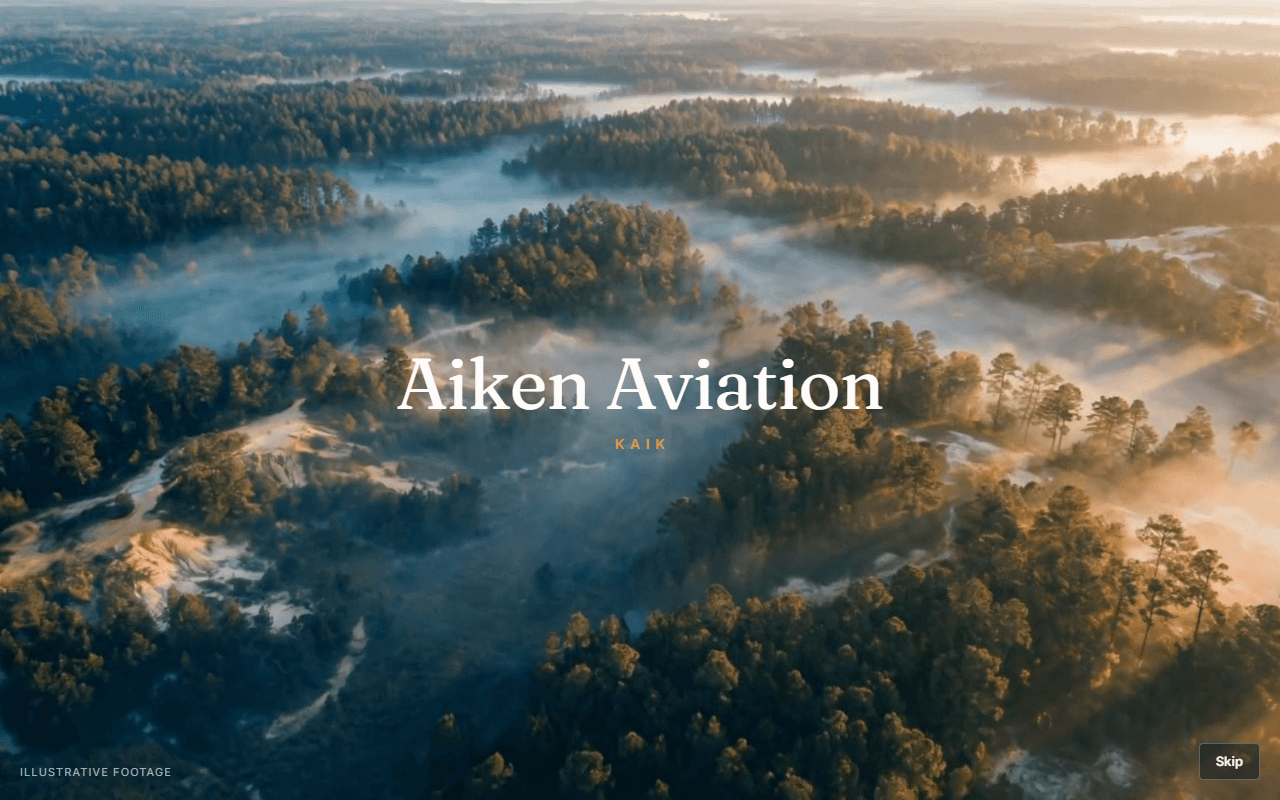 Aiken Aviation — website designed and built by Metrix