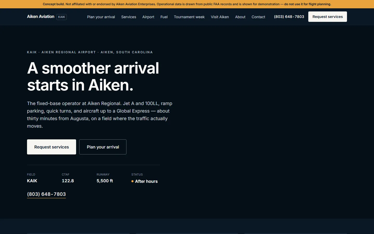 Aiken Aviation, designed and built by Metrix
