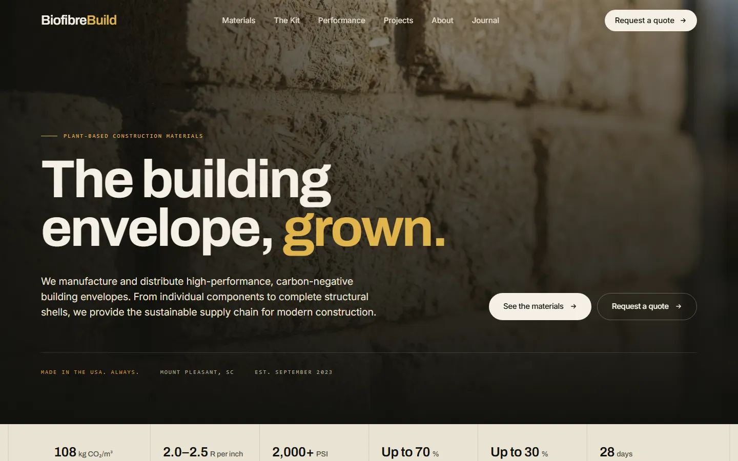 BiofibreBuild, designed and built by Metrix