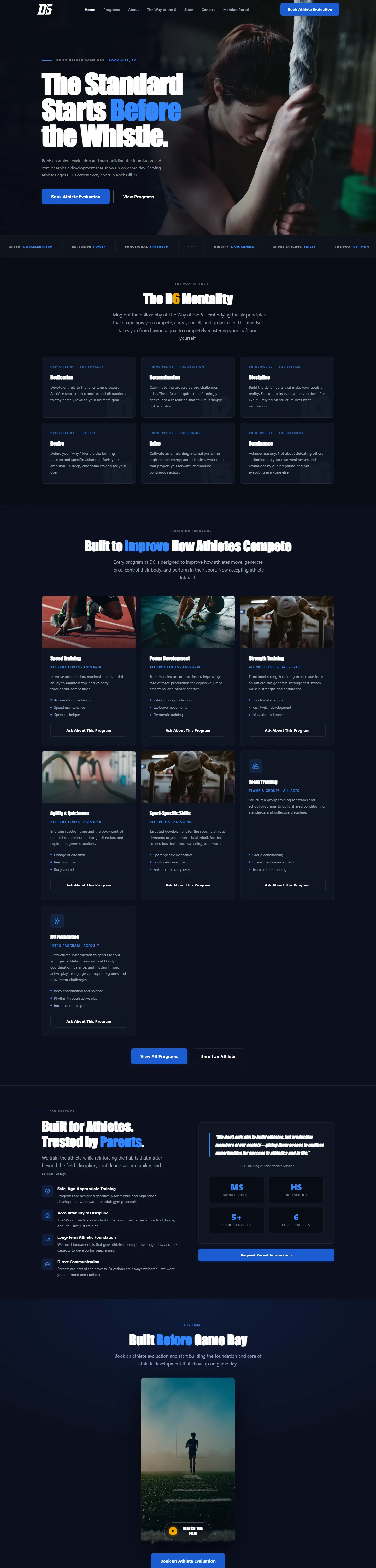 D6 Training & Performance, additional screenshot