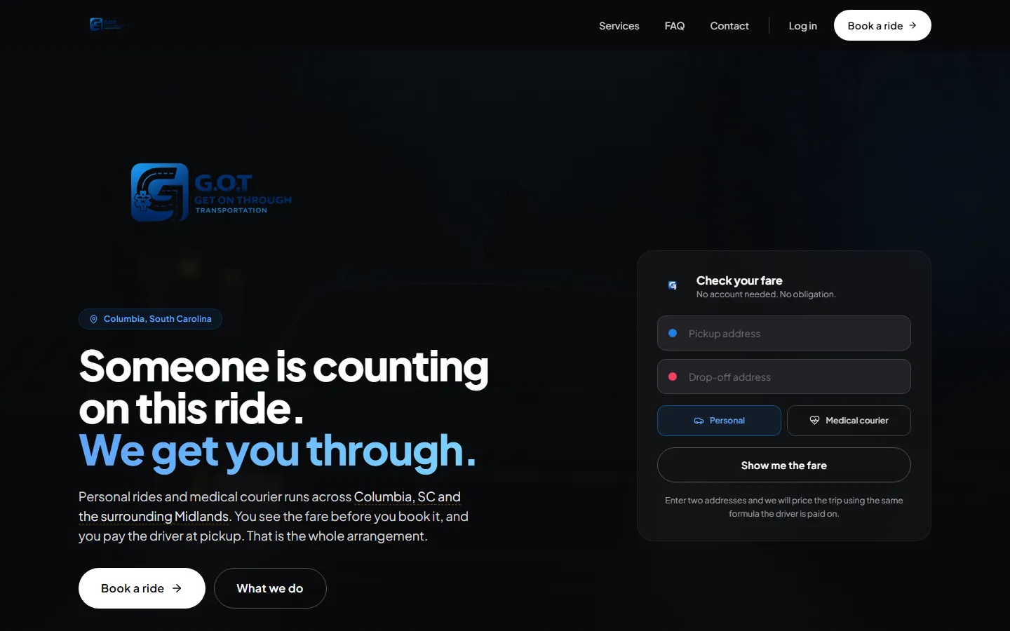 G.O.T. Transportation, designed and built by Metrix