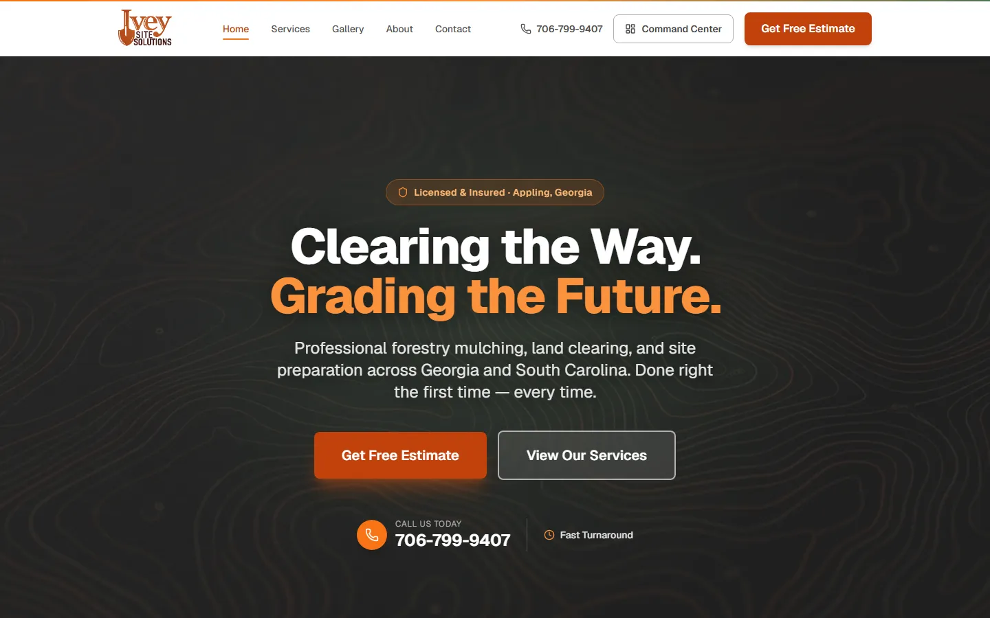 Ivey Site Solutions, designed and built by Metrix