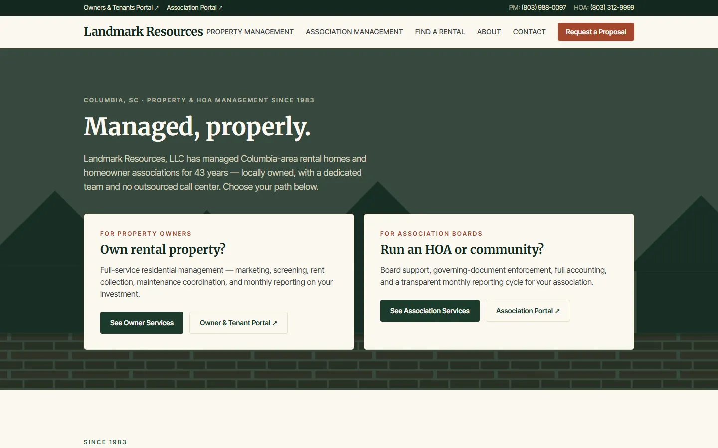 Landmark Resources, designed and built by Metrix