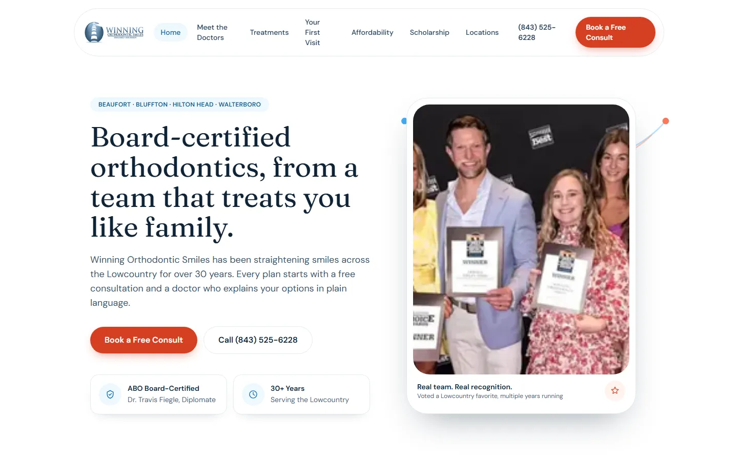 Winning Orthodontic Smiles, designed and built by Metrix